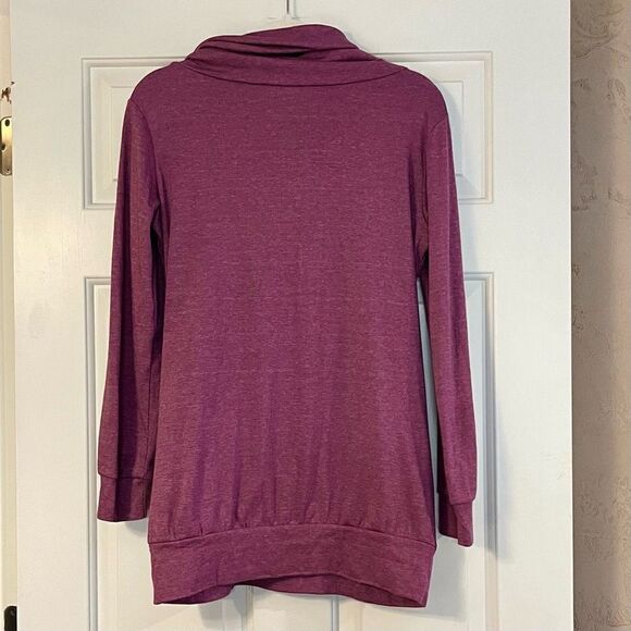 Levaca Button Cowl Neck Front Pocket Tunic Medium - Picture 2 of 9